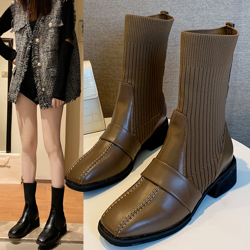 Knitted Martin Boots Women