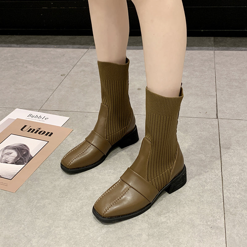 Knitted Martin Boots Women