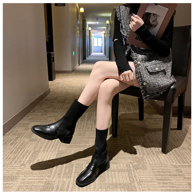 Knitted Martin Boots Women