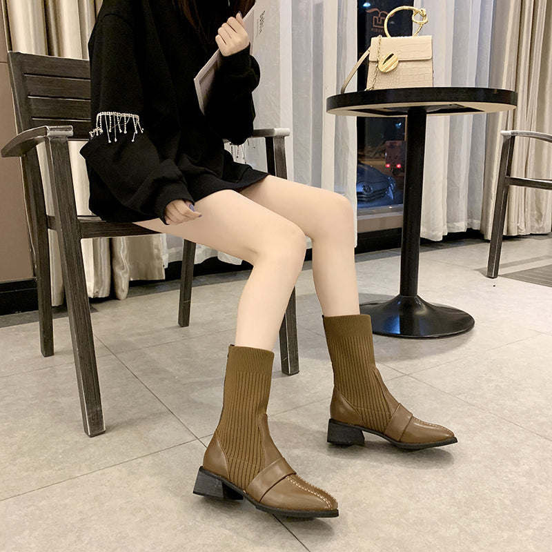Knitted Martin Boots Women